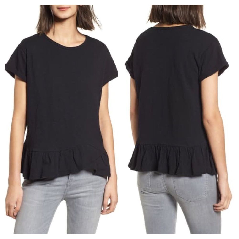 Ten Sixty Sherman Ruffle Hem Top Sz Small